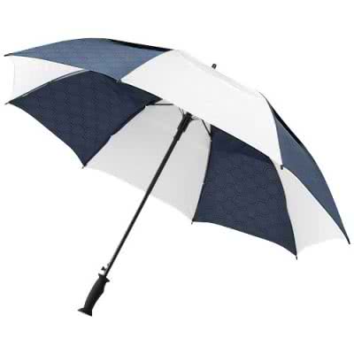 Grand parapluie 27 (Gris, Pongee PolJater, 510g) comme objets  publicitaires Sur